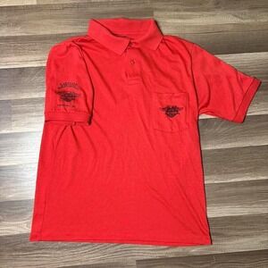 Harley Davidson‎ red cotton pocket tee men size m